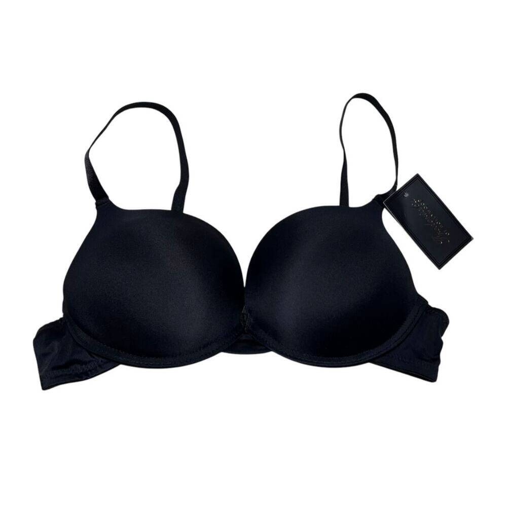 Frederick's of Hollywood Krystal Micro Push-Up Bra Black Size 32D